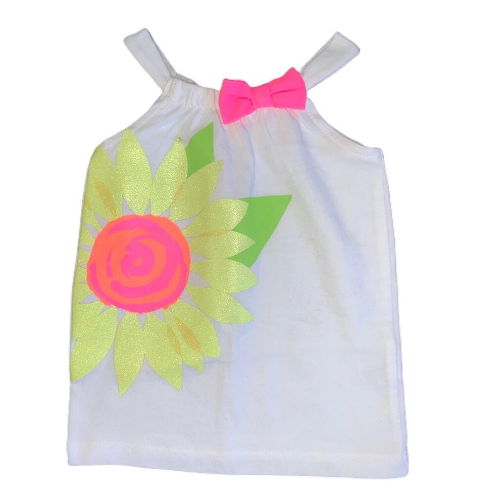 Jumping Beans Glitter Sunflower Bow Top 3M